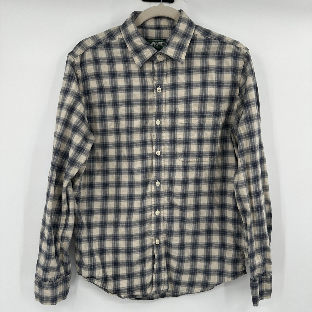 American Eagle Outfitters Plaid Long Sleeve Button Up Shirt Men's Small Classic